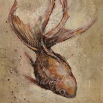 アクリル画-金魚